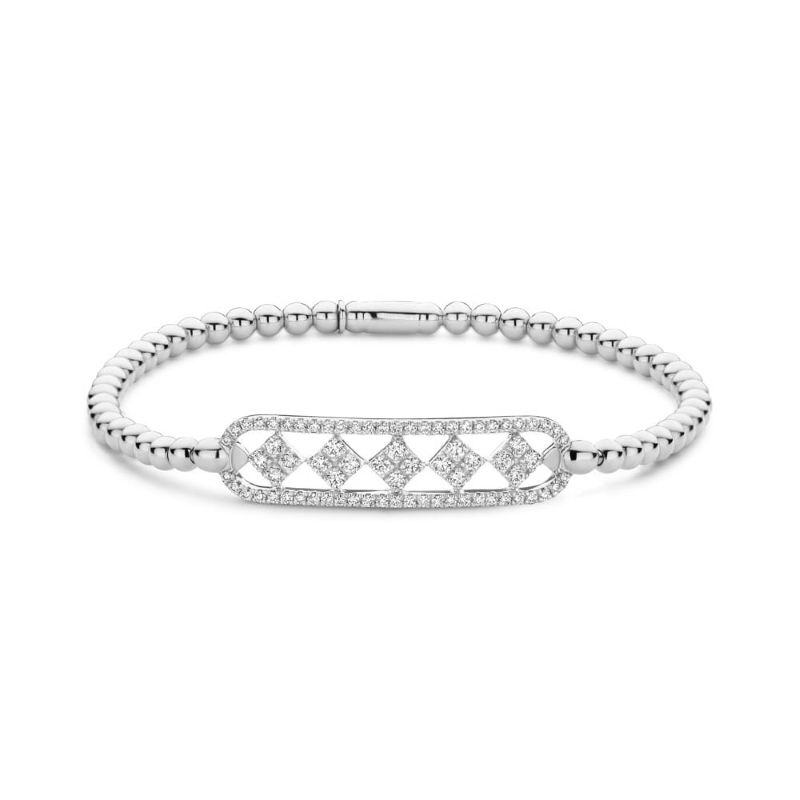 Hulchi Belluni Diamond Stretch Bracelet Set, 18K White Gold