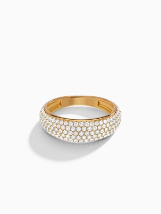 Diamond Encrusted Gold Band Ring