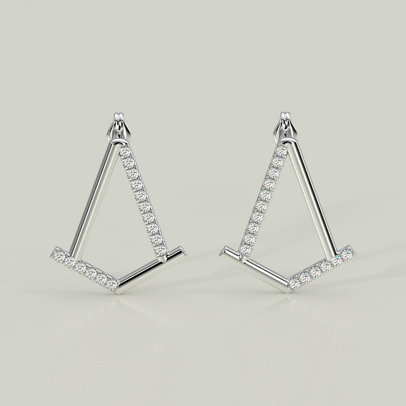 18K White Gold Aida Earrings with 0.48ct Lab Grown Diamonds