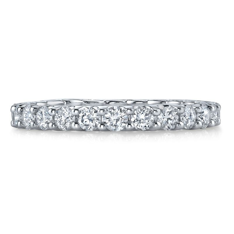 Deutsch Signature Shared Prong U Basket Diamond Halfway Band