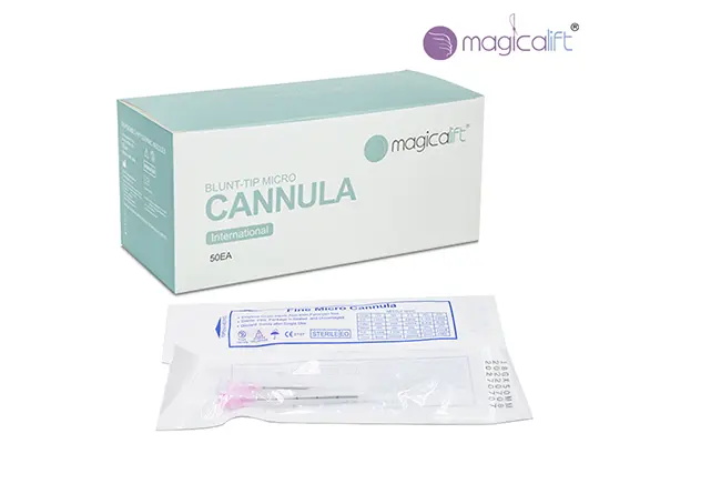 Magicalift 18g 50mm 70mm Micro Fine Disposable Blunt Tip Filler Cannula With Sharp Needle