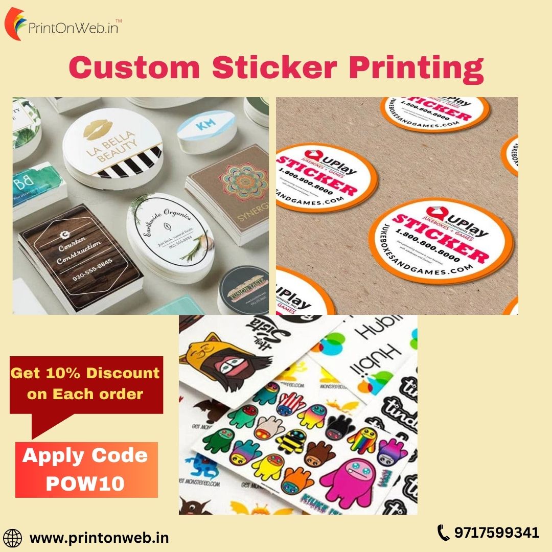 Order Custom Sticker Printing Services in India - Fast & Affordable