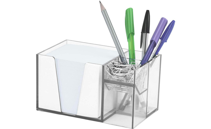 CUSTOM SLANTED ACRYLIC PEN HOLDER DISPLAY STAND