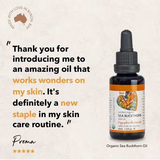 Check out what Prema has to say about our Sea Buckthorn Oil