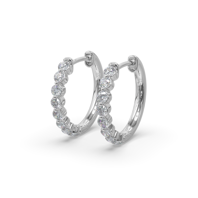 Bezel Prong Set Wraparound Earrings