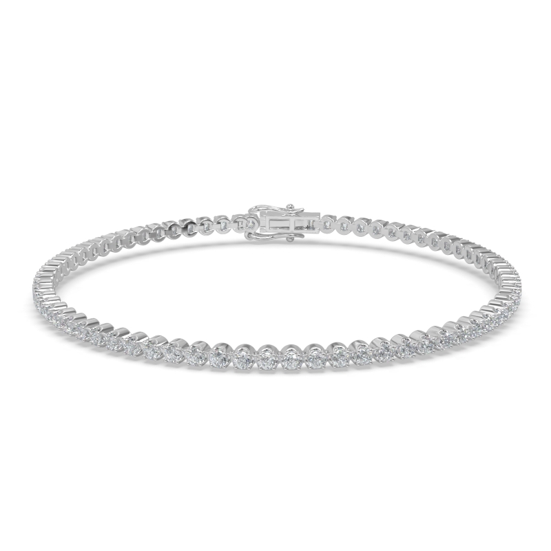 Petite Prong Set Diamond Tennis Bracelet