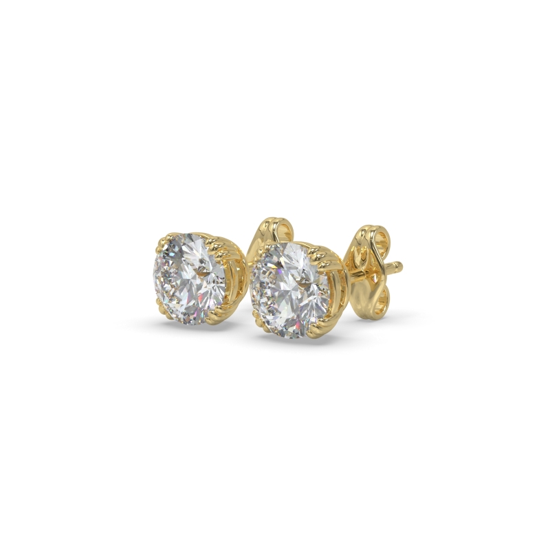 Lunar Circlet Diamond Studs Earrings