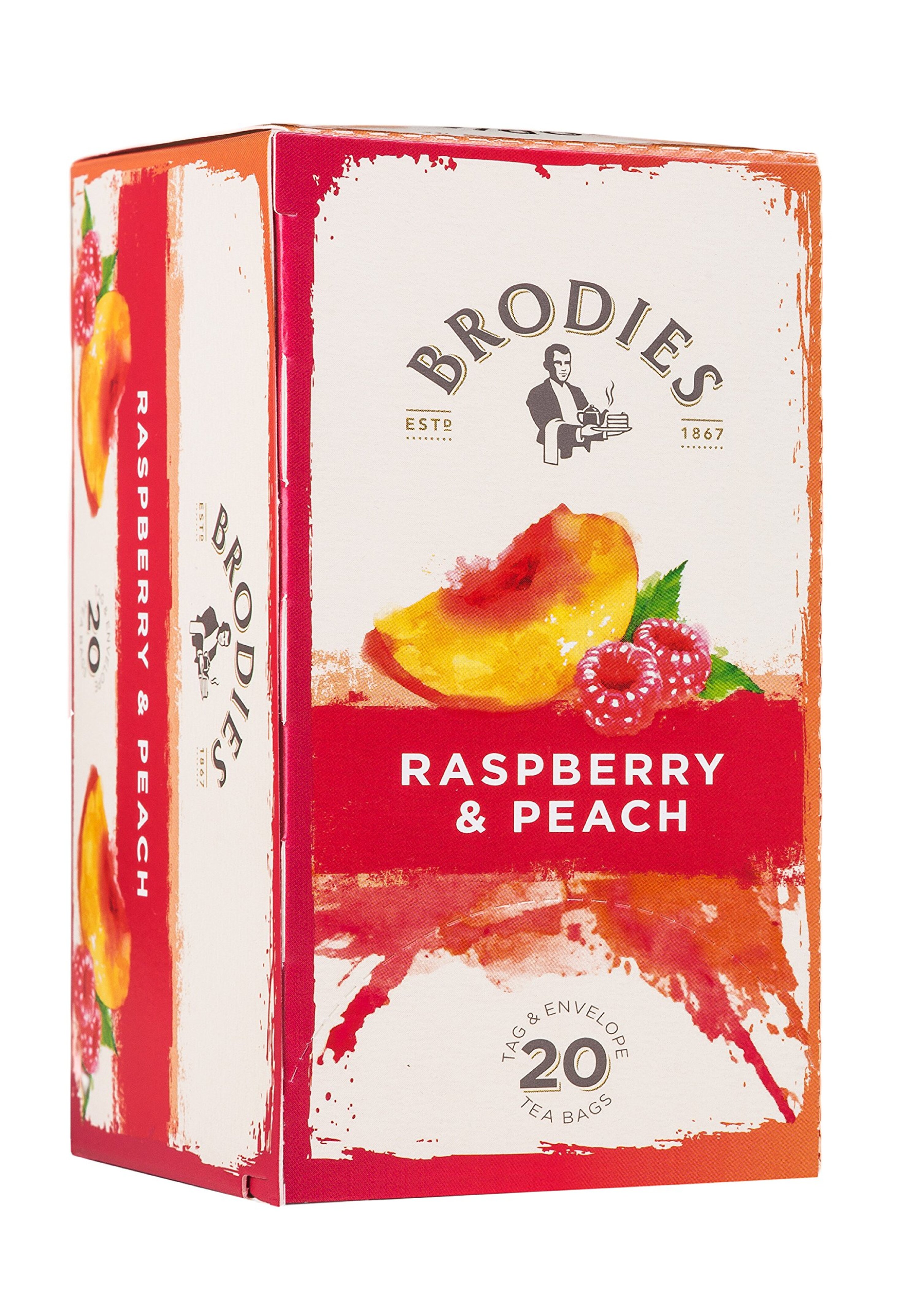 Brodies Raspberry & Peach Tea Bags