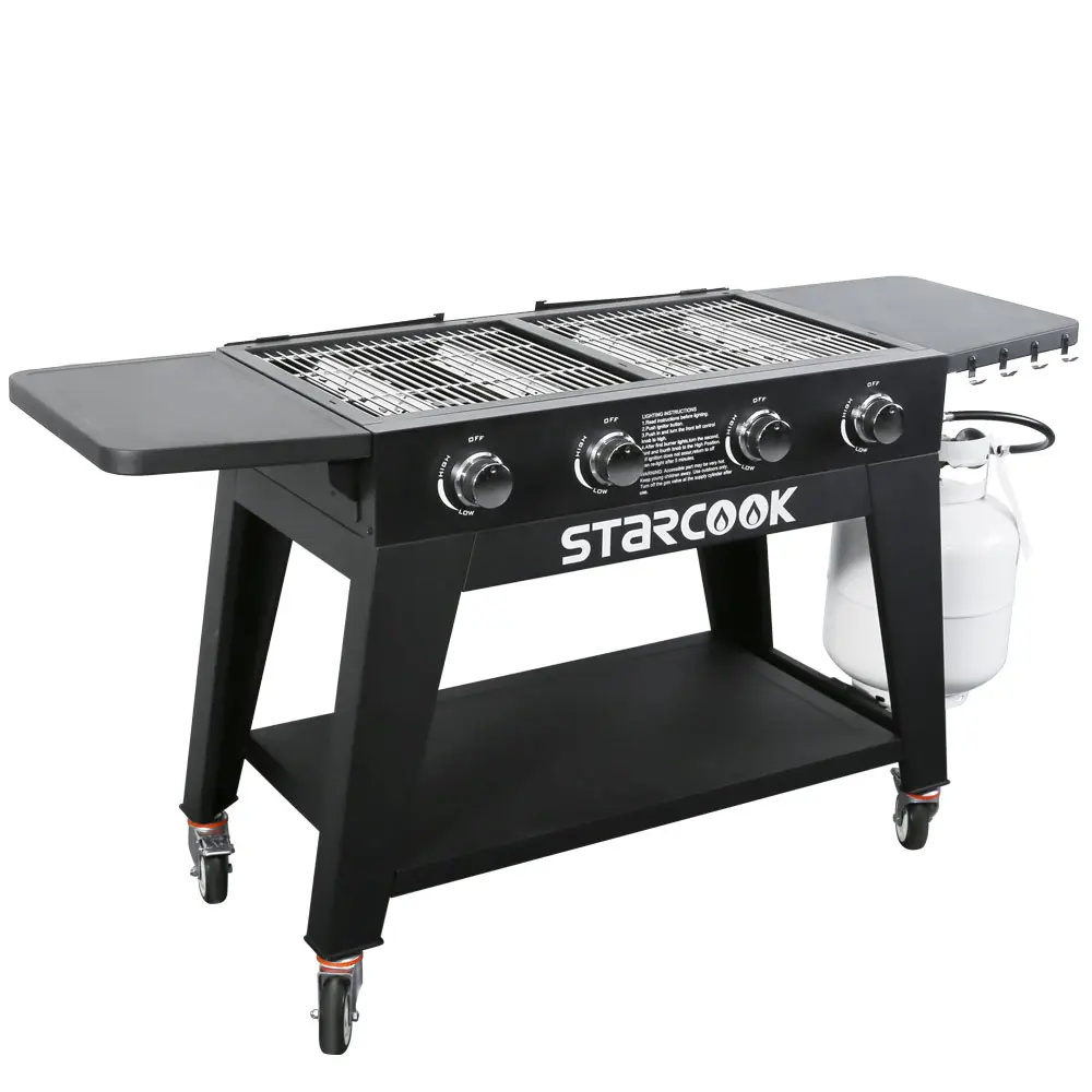 2 Ways 4 Burner EG Series Outdoor Griddle Station