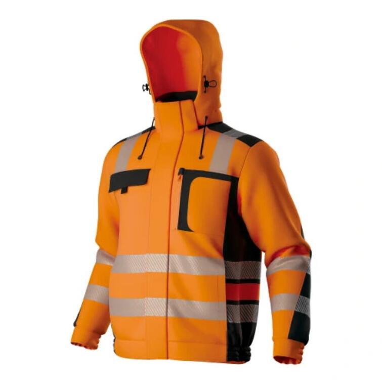 HI-VIS Two-Tone Stretchy Insulated Softshell hooded Jacket