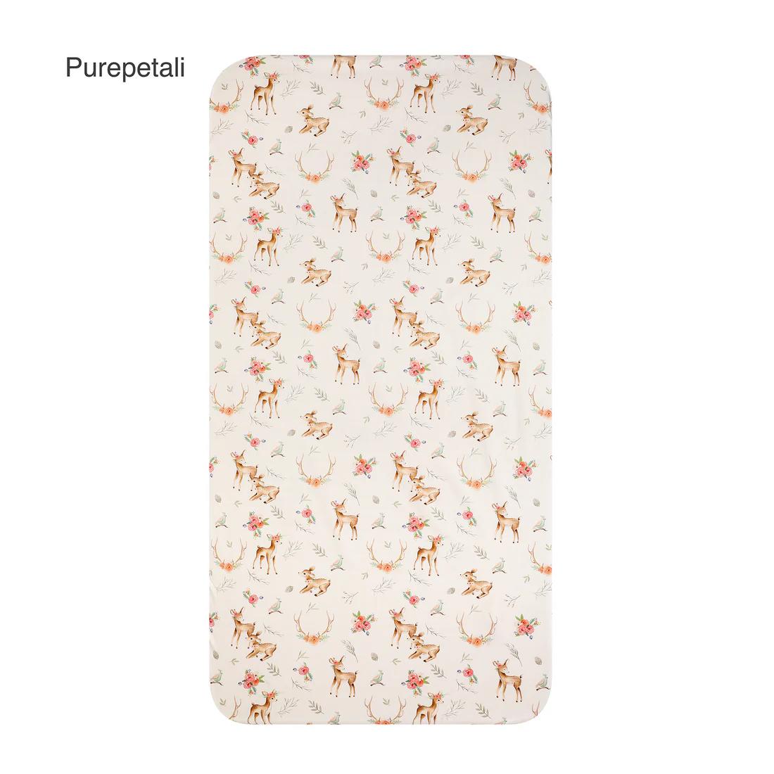 PurePetali Deer Crib Sheets