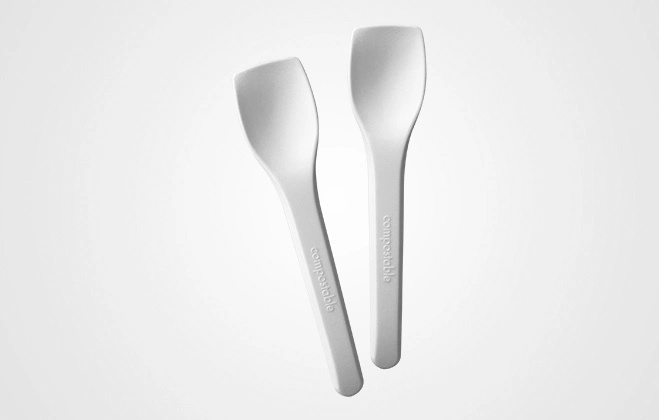 Biodegradable 4'' Ice Cream Spoon