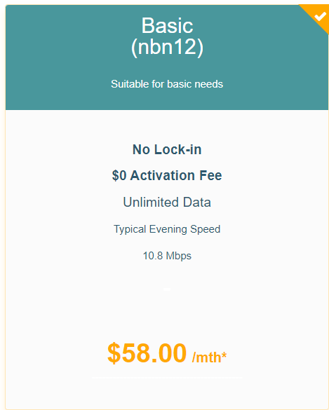 NBN  Basic 12 Plan