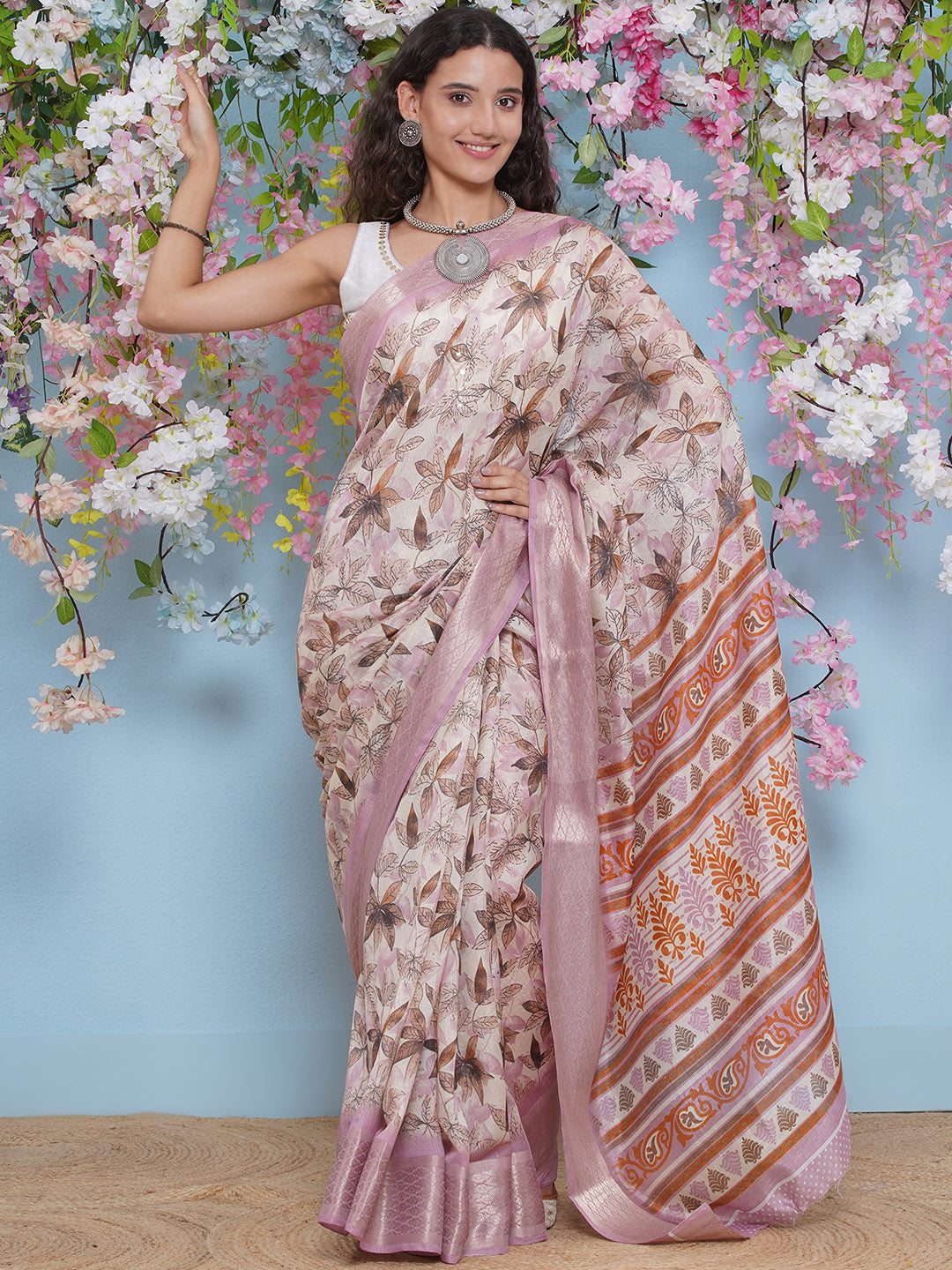 Banarasi Border Cotton Silk Saree with Unstitched Blouse - Cotton Silk Saree