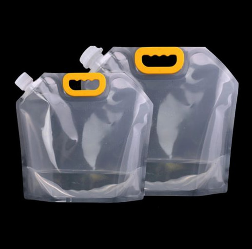 Custom wine stand up pouch with spout and tap wholesale