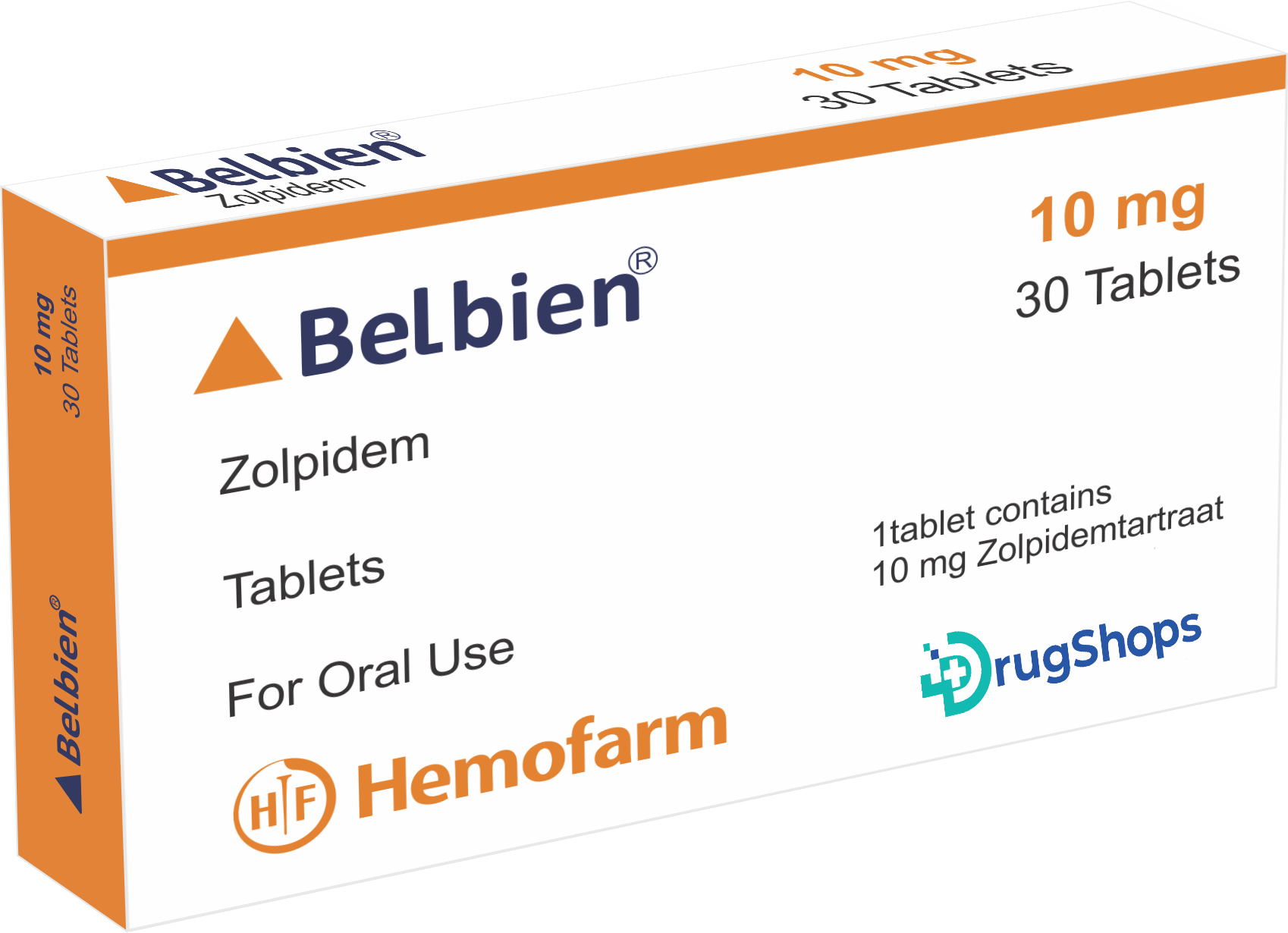 Zolpidemtartraat Belbien 10 MG (30 Tablets)