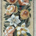 Mosaïek van swaar aardewerk