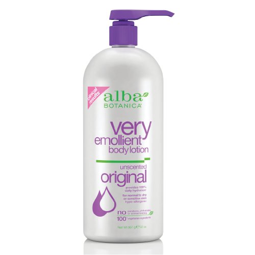 Alba Botanica Unscented Very Emollient Body Lotion, 32 Ounce Bottle