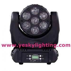 7*12W Osram RGBW 4 in 1 LED Moving Head Beam YK-127