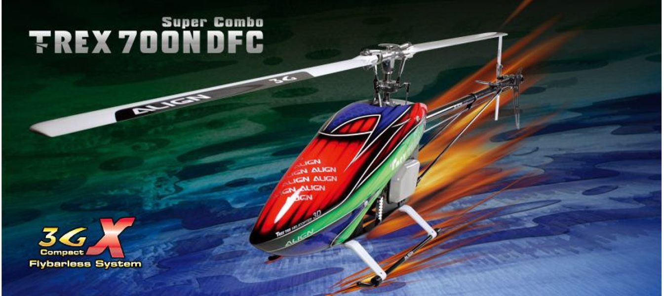 Align T-Rex 700 Nitro DFC 3GX Super Combo Nitro Helicopter