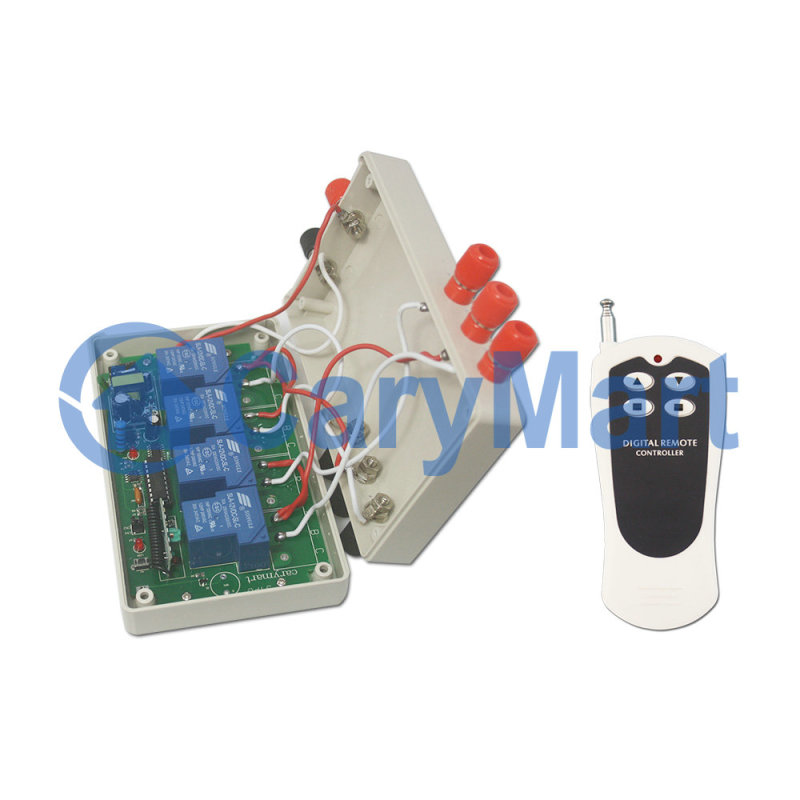 4 Channel AC 100~240V 30A Wireless Remote Controller Control Double-Pole-Double-Throw Switch