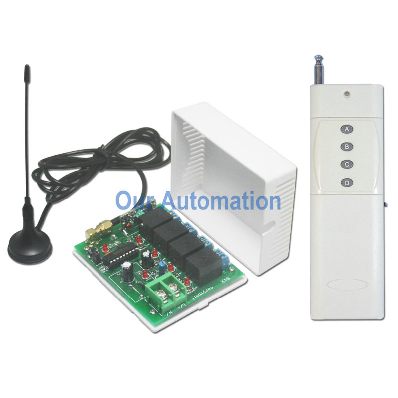 4CH 2000M Long Range DC Power Output Receiver & Transmitter Learning Code