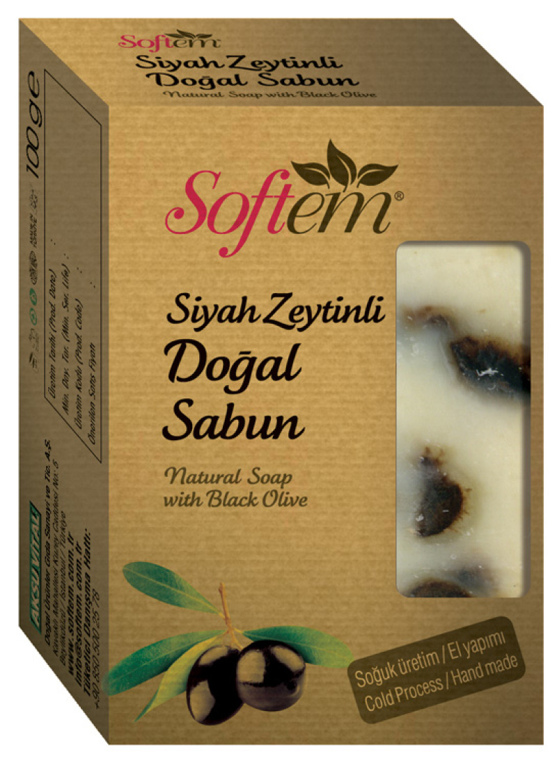 Natural Herbal Soap with olive oil (green and black olives)