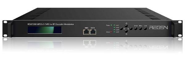 REM7208 CVBS to DVB-C RF Eight-Channel MPEG-2 SD Encoder Modulator