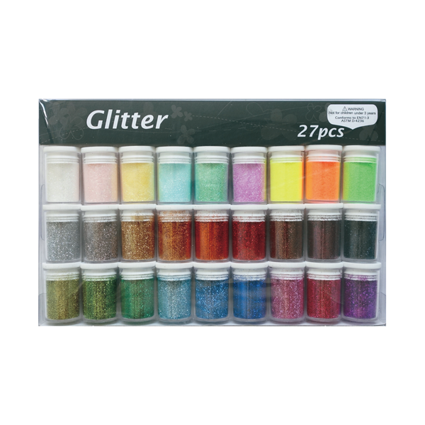 27 colors Glitter powder Kit   Chun Pao glitter arts craft 