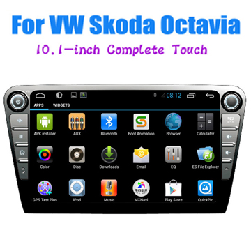 10.1 Inch GPS Navigation VW Skoda Octavia Radio Player Factory