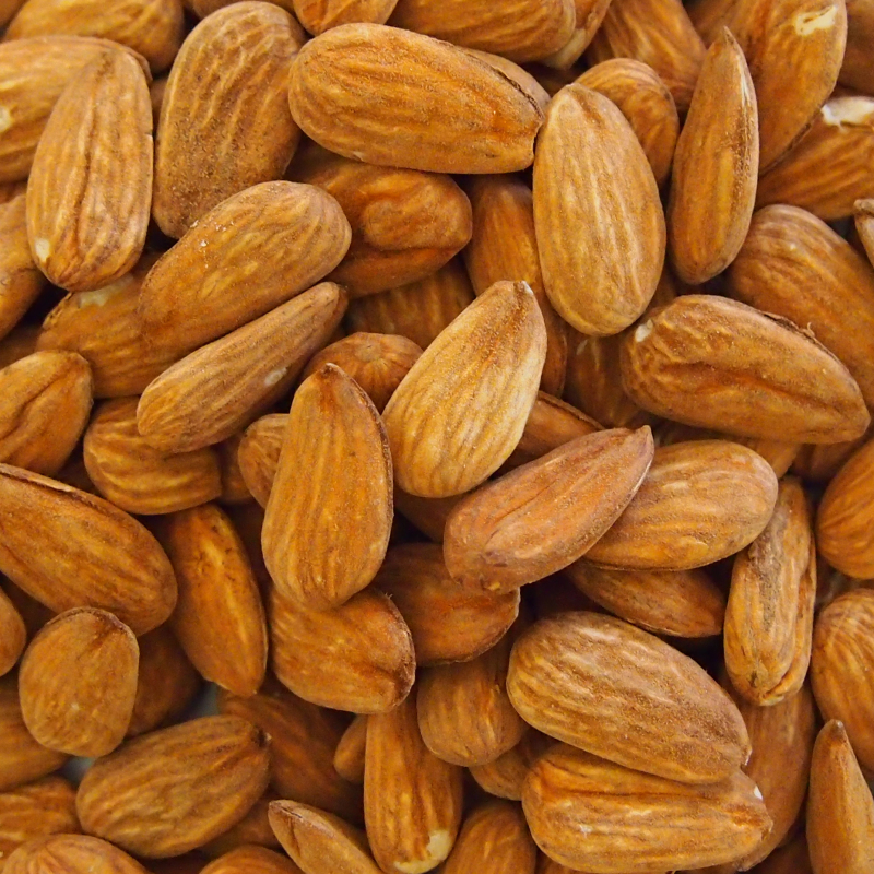 Inshell and shelled almonds