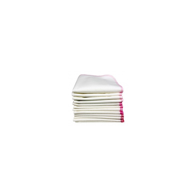 IMSE VIMSE - Lingettes Lavables Flanelle -Rosa 22 x 22 cm (12 pcs)