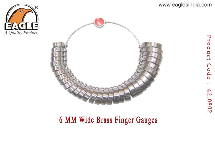 6 MM Wide Brass Finger Gauges - Jewellerty Tools In India 