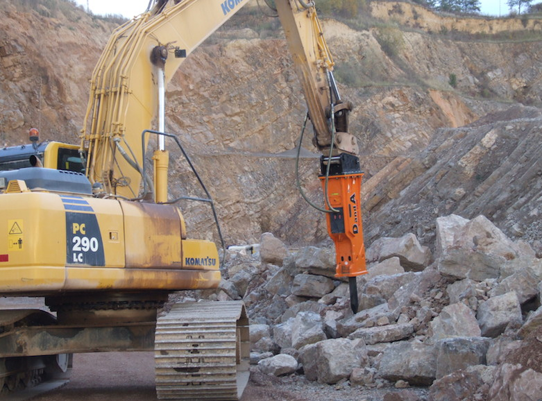 Hammers, জলবাহী, quarrying