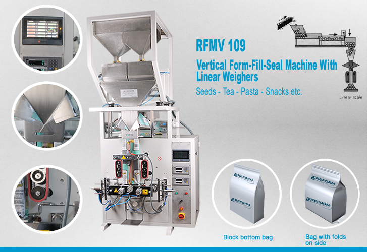 Vertical Packaging Machine with Linear Weighers