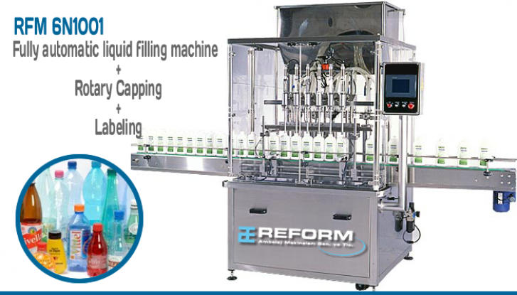 Liquid Filling, Capping and Labeling Machine