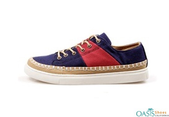 Admiral red and mauve canvas shoes