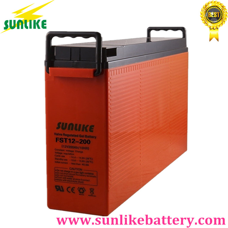 Sunlike Deep Cycle Front Terminal Telecom Battery 12V200ah for Projects