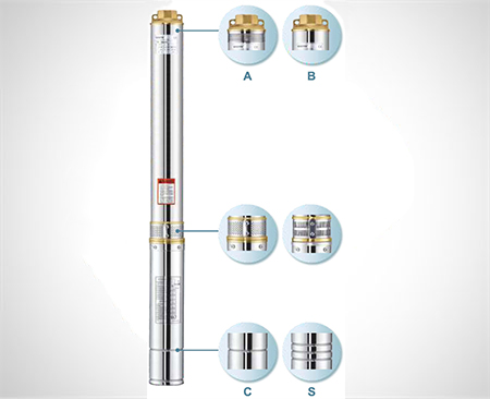 4 Inch Deep well pump/Borehole pump/Stainless steel pump 4SD 2 series