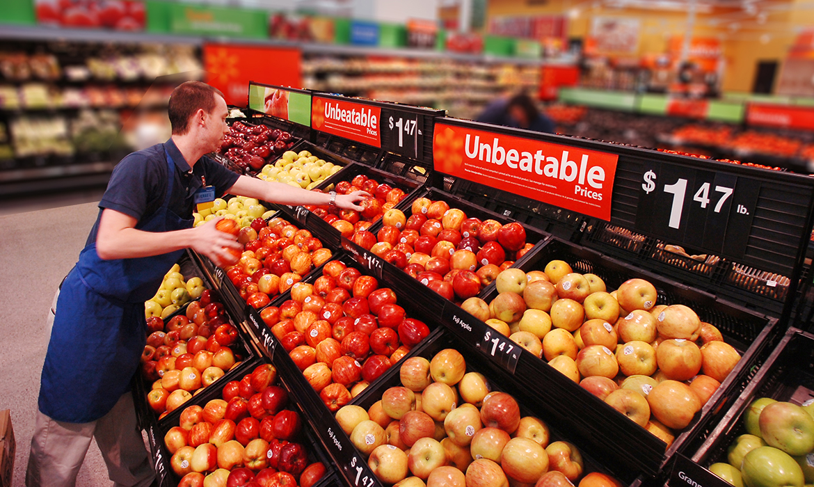 Extended Fruit and Vegetable Display Cart