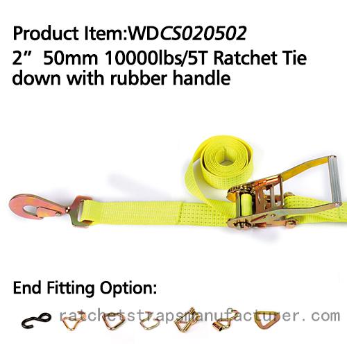 WDCS020502 2” 50mm 10000lbs Ratchet Tie down high quaility