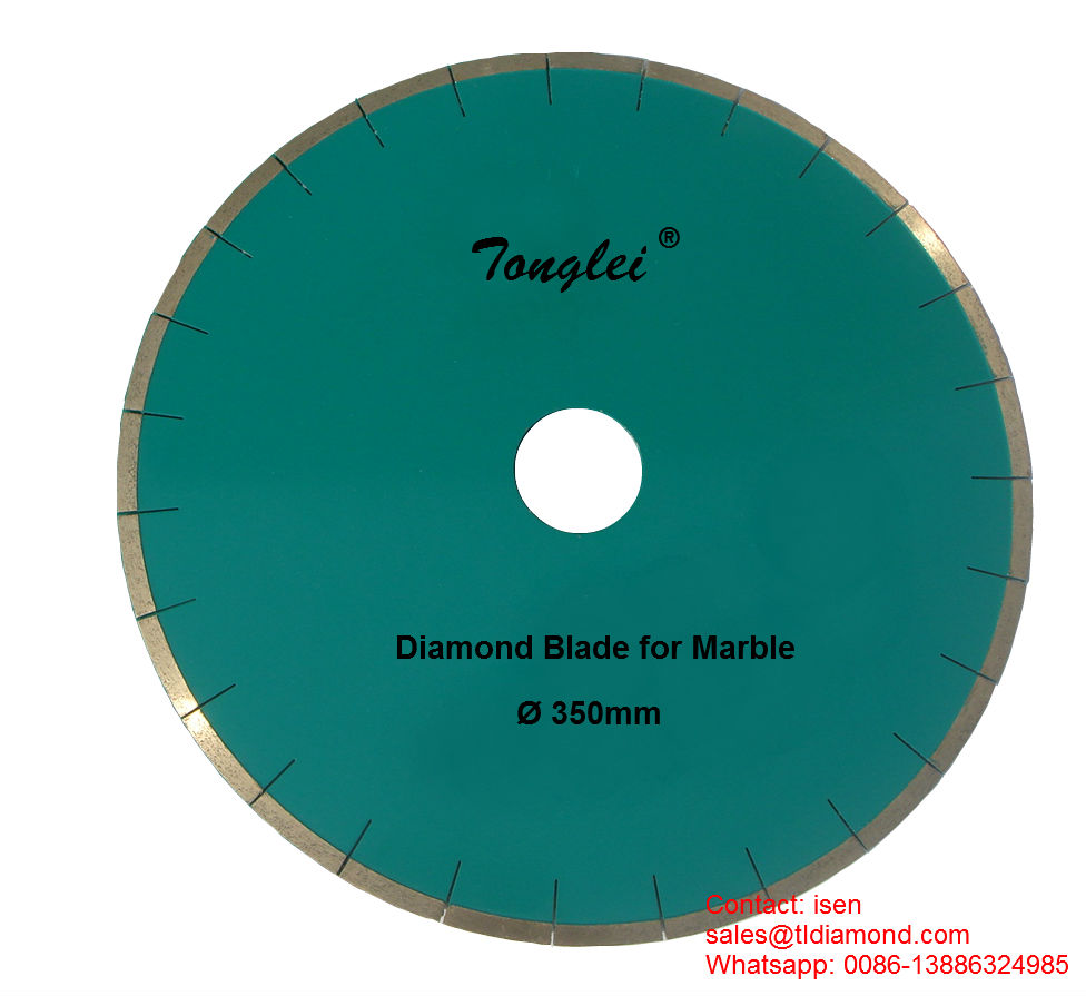 Diamond saw blade for marble cutting