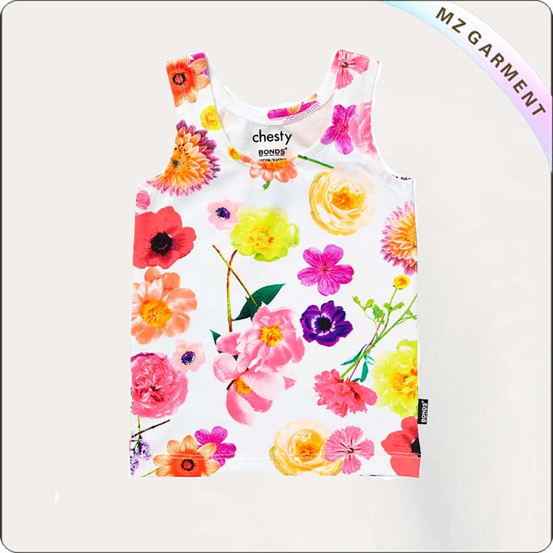 Girls Hawaiian Print Undershirt