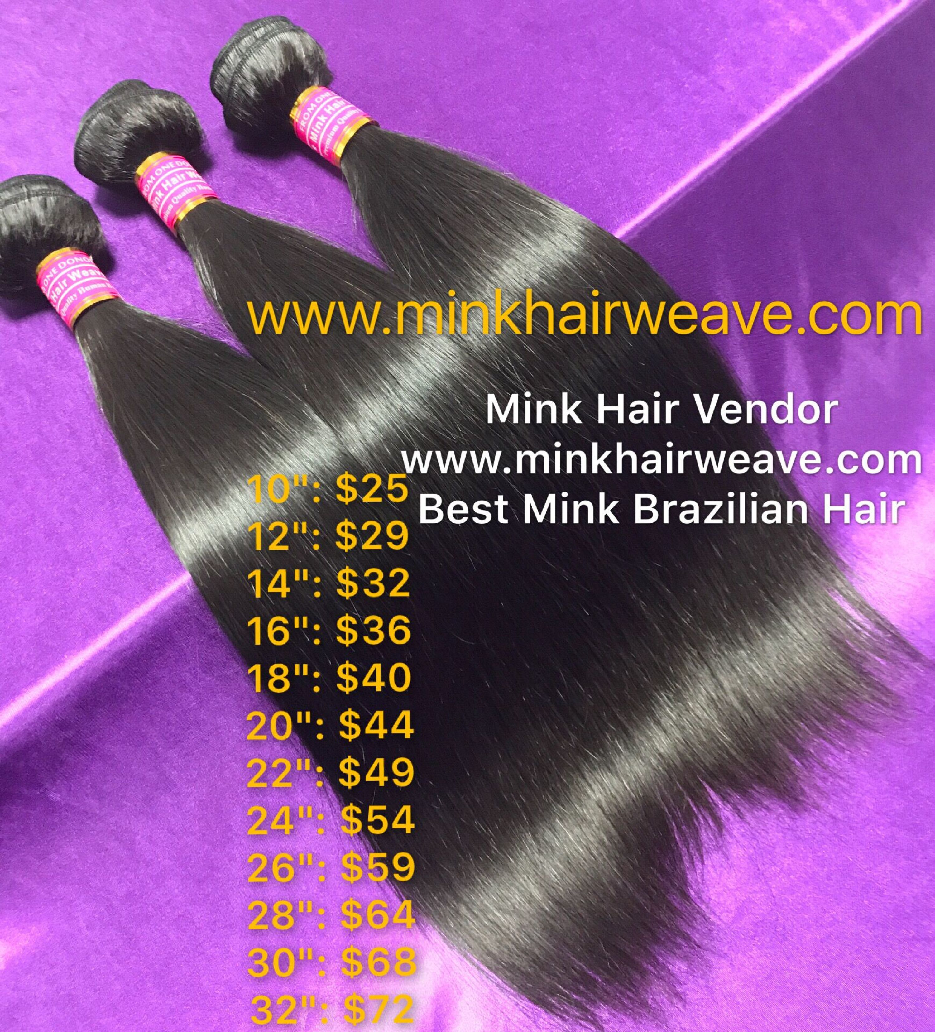 Mink Brazilian Straight Vigin Hair Extensions Bundles Deal