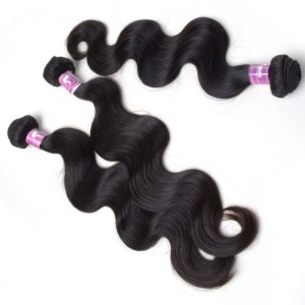 3pcs Natural Brazilian Body Wave 100% Unprocessed Virgin Human Hair Extensions