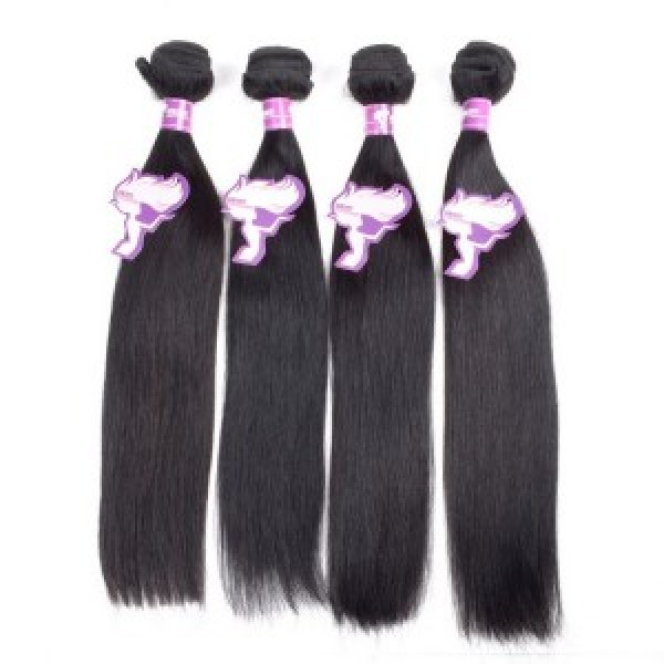 Tangle Free 100% Brazilian Human Hair Natural Straight Brazilian Hair Bundles Swiss Hair Weft