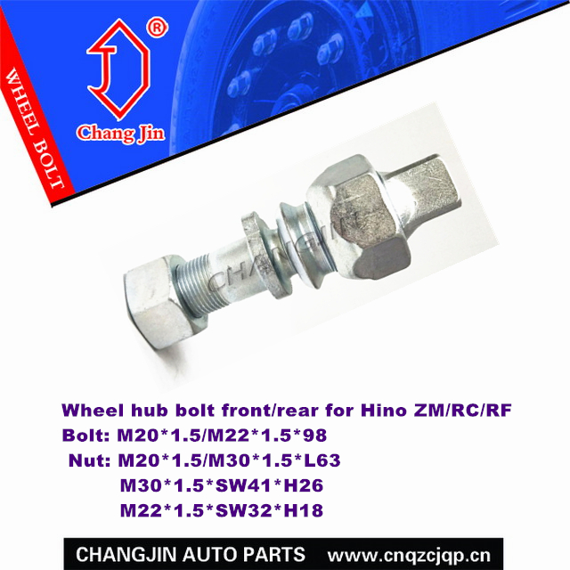 Wheel hub bolt rear for Hino ZM RC RF