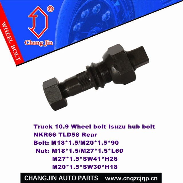 Truck 10.9 Wheel bolt Isuzu hub bolt NKR66 TLD58 Rear