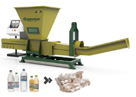 PET bottles recycling with GREENMAX Poseidon series machine 