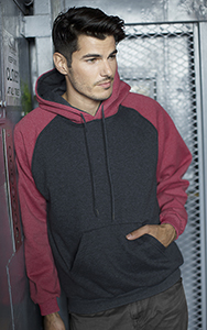 KING ATHLETICS KF4042 Raglan Hooded Fleece